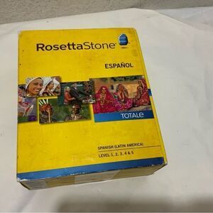 Rosetta Stone level 1234, and five Spanish